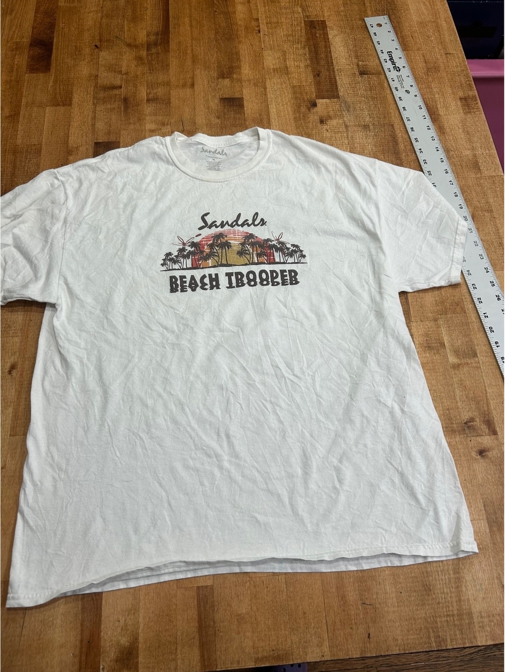 Sandals Beach Trooper Jamaica White T-Shirt XL